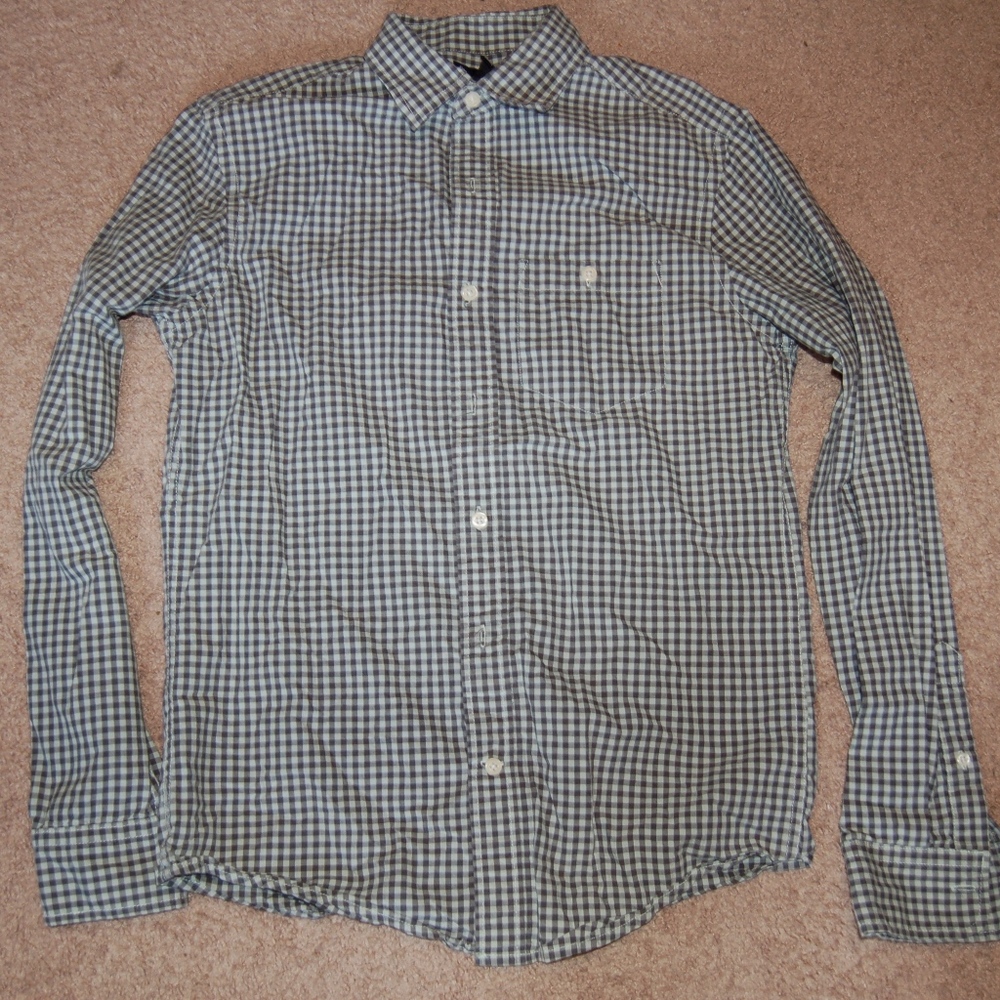 Green Flannel Button Up